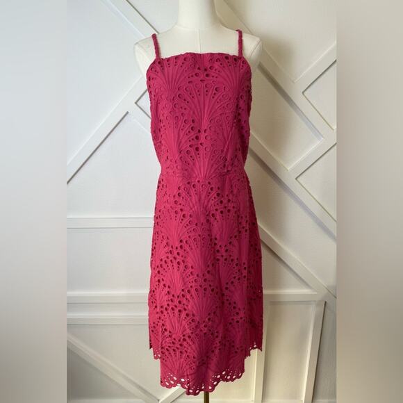 NWT Andie Swim The Roatan Midi Eyelet Open Back Dress Rosette Pink Size XL - Picture 3 of 12